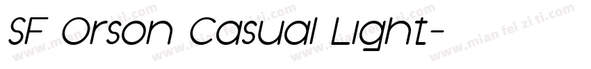SF Orson Casual Light字体转换